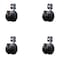Service Caster 2-3/8'' Hooded Nylon Wheel Corner Mounting Bracket Caster Set with Brake, 4PK SCC-GR02S60-NYS-B-716-4-CB90-4 - alternate 1